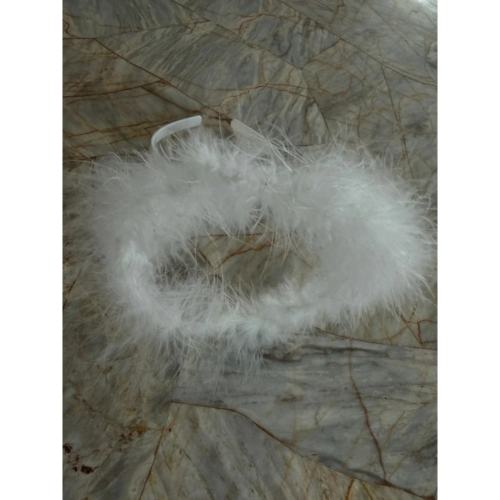White Feather Angel Halo Headband‎ Costume Accessory Marabou Ethereal White